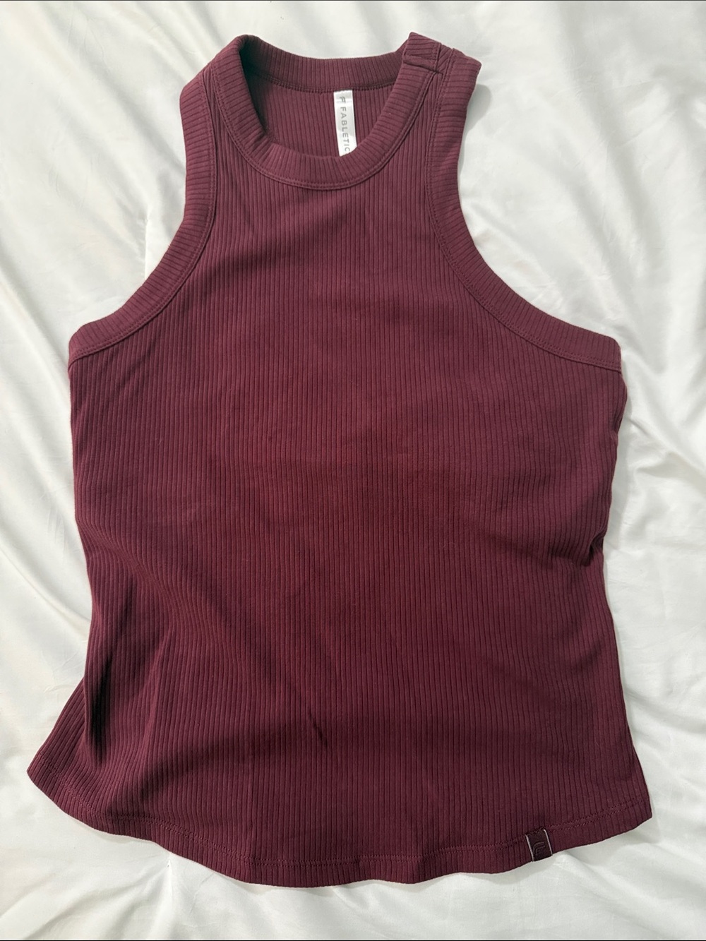 Fabletics Ribbed Tank Top - Burgundy